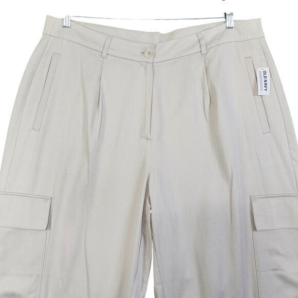 Old Navy Womens Extra High Waisted Taylor Cargo Trousers Size XL Silver Gray NWT - Picture 3 of 14